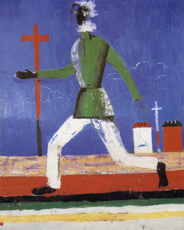 Kasimir Malevich The man running oil painting image